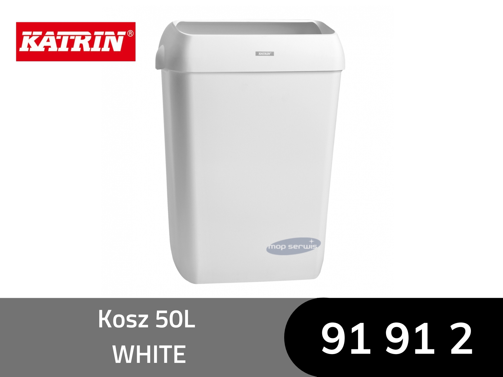 Kosz 50L KATRIN 91912 BIAŁY